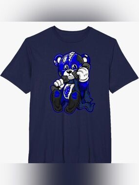 Navy Blue Teddy Bear Graphic Tee